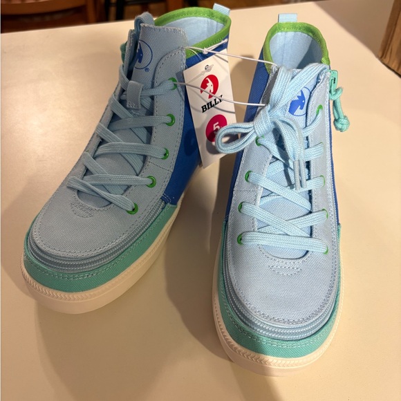 BILLY Vibrant Blue and Green Kids Sneakers - Picture 6 of 6
